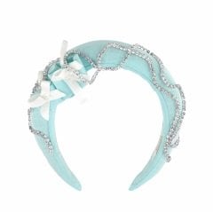 Jeweltia Taşlı Keten Taç